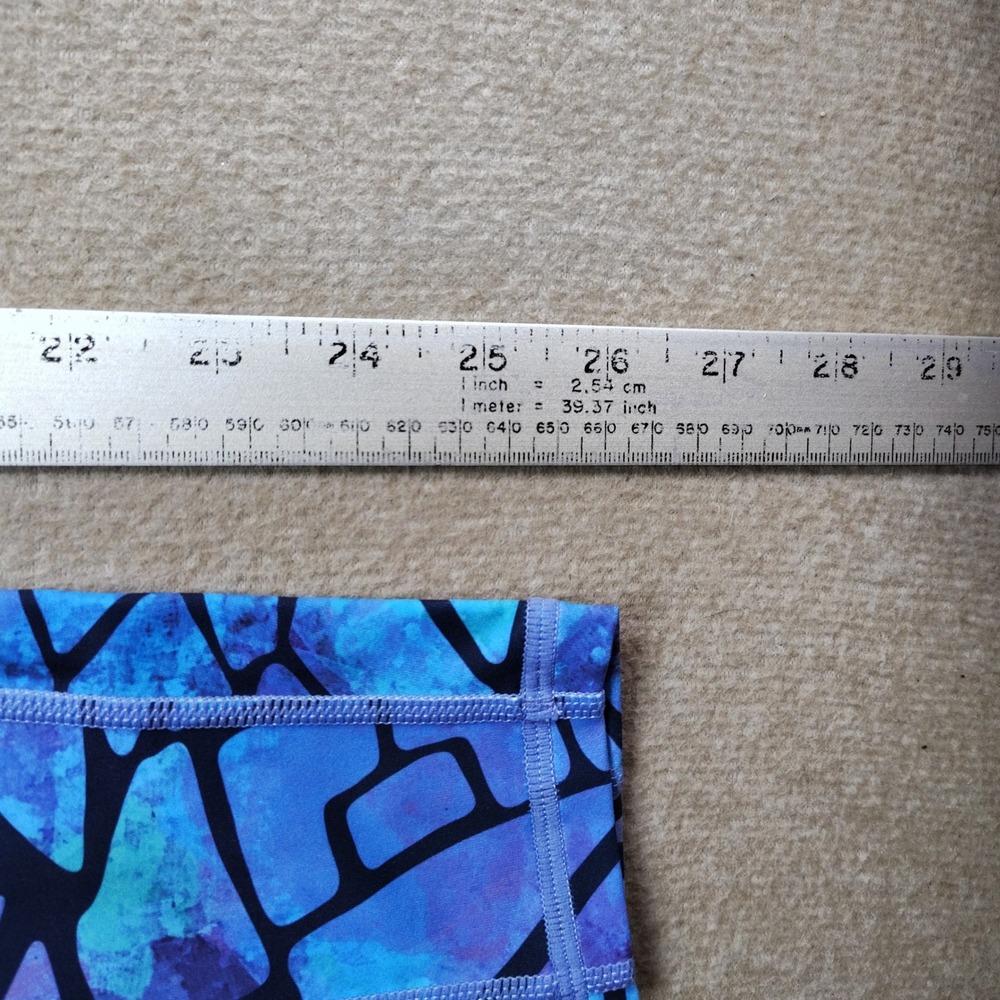 Constantly Varied Gear Leggings Womens Small Blue Stained Glass 7/8 Pocket - Picture 6 of 6